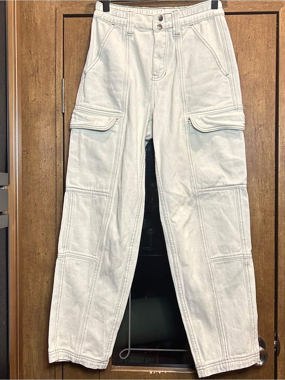 PacSun Bone Utility Cargo Pants Elastic Waist Pristine XS - Picture 2 of 11